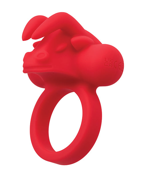 image of product,Couple's Enhancer Silicone Rechargeable The Matador Enhancer w/Triple Stimulation - Red - SEXYEONE