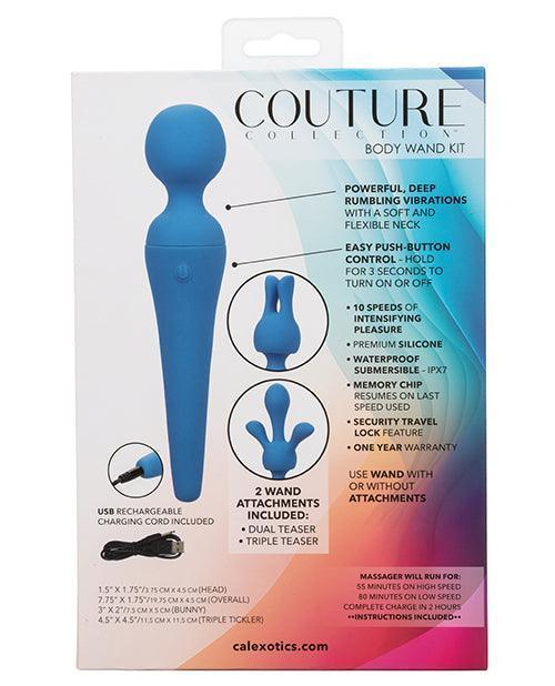 image of product,Couture Collection Body Wand Vibrator Kit - Blue - SEXYEONE