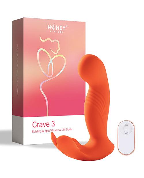 product image,Crave 3 G-spot Vibrator With Rotating Massage Head & Clit Tickler - Orange - SEXYEONE