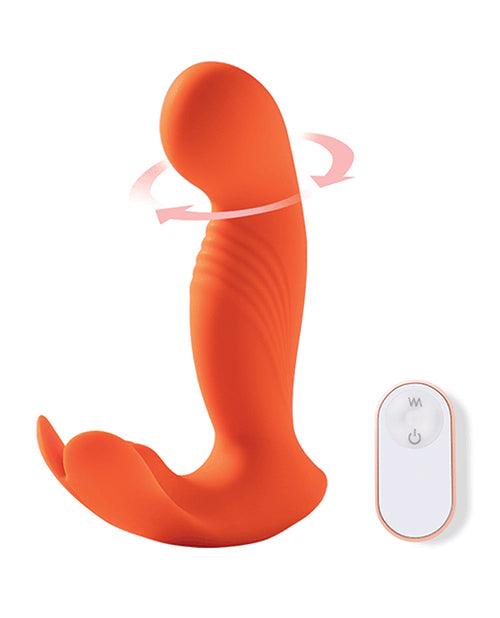 image of product,Crave 3 G-spot Vibrator With Rotating Massage Head & Clit Tickler - Orange - SEXYEONE