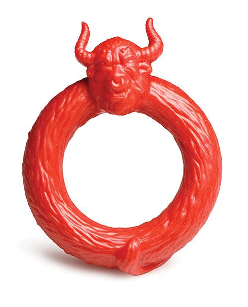 image of product,Creature Cocks Beast Mode Silicone Cock Ring - Red - SEXYEONE