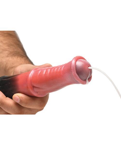 image of product,Creature Cocks Centaur Explosion Squirting Silicone Dildo - Black/Peach - SEXYEONE