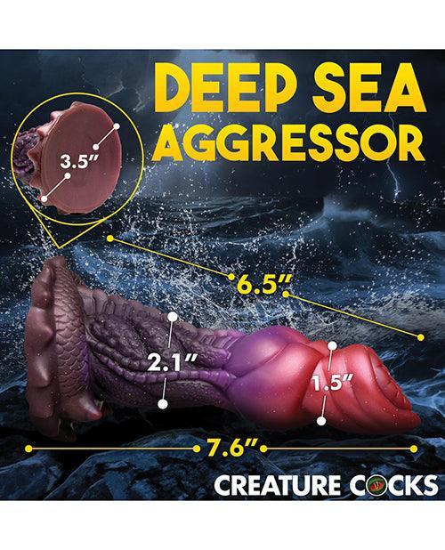 image of product,Creature Cocks Deep Diver Silicone Dildo - Multi Color - SEXYEONE