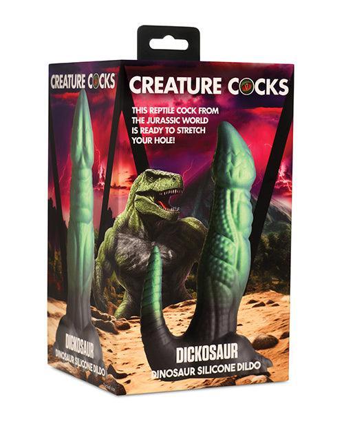 product image, Creature Cocks Dickosaur Dinosaur Silicone Dildo - Black/Teal - SEXYEONE