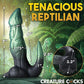 Creature Cocks Dickosaur Dinosaur Silicone Dildo - Black/Teal - SEXYEONE