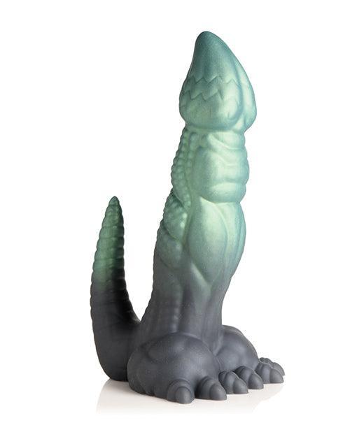 image of product,Creature Cocks Dickosaur Dinosaur Silicone Dildo - Black/Teal - SEXYEONE