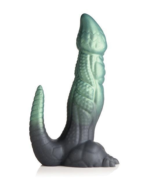 image of product,Creature Cocks Dickosaur Dinosaur Silicone Dildo - Black/Teal - SEXYEONE