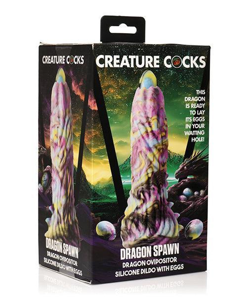 product image, Creature Cocks Dragon Spawn Dragon Ovipositor Silicone Dildo w/Eggs - Multi Color - SEXYEONE