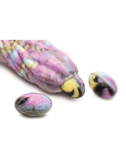 image of product,Creature Cocks Dragon Spawn Dragon Ovipositor Silicone Dildo w/Eggs - Multi Color - SEXYEONE