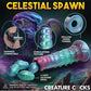 Creature Cocks Galactic Breeder Ovipositor Silicone Dildo w/Eggs - Multi Color - SEXYEONE