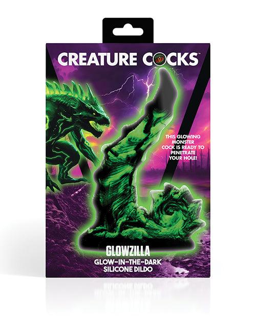 image of product,Creature Cocks Glowzilla Silicone Dildo - Glow in the Dark - SEXYEONE