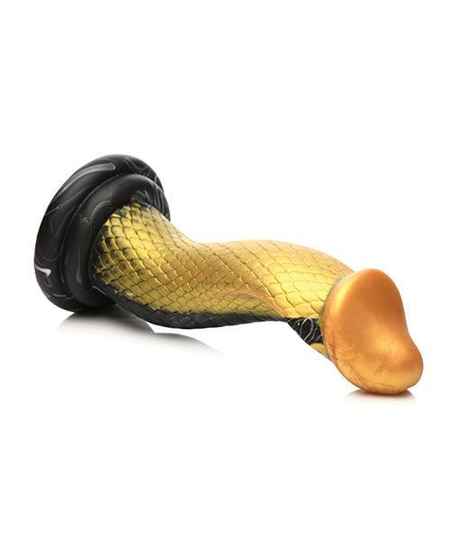 image of product,Creature Cocks Golden Snake Silicone Dildo - SEXYEONE