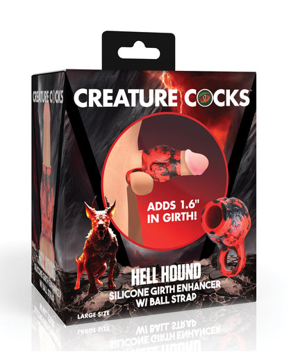 Creature Cocks Hell Bound Penis Sleeve & Ball Stretcher - Red/Black - SEXYEONE