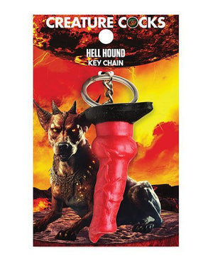 Creature Cocks Hell-Hound Silicone Key Chain - Red - SEXYEONE