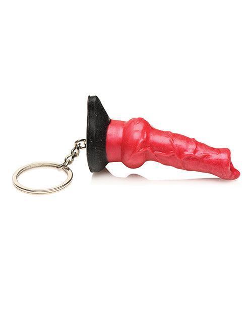 image of product,Creature Cocks Hell-Hound Silicone Key Chain - Red - SEXYEONE