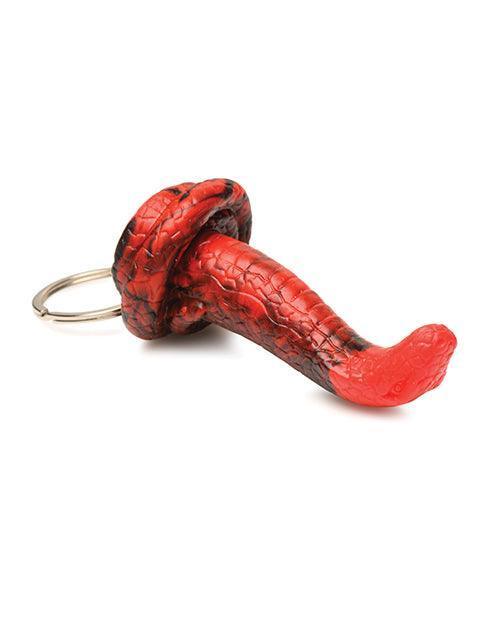 Creature Cocks King Cobra Silicone Key Chain - Black/Red - SEXYEONE