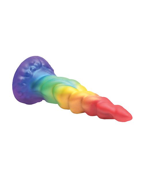 image of product,Creature Cocks Magic Rider Unicorn Silicone Dildo - Rainbow - SEXYEONE