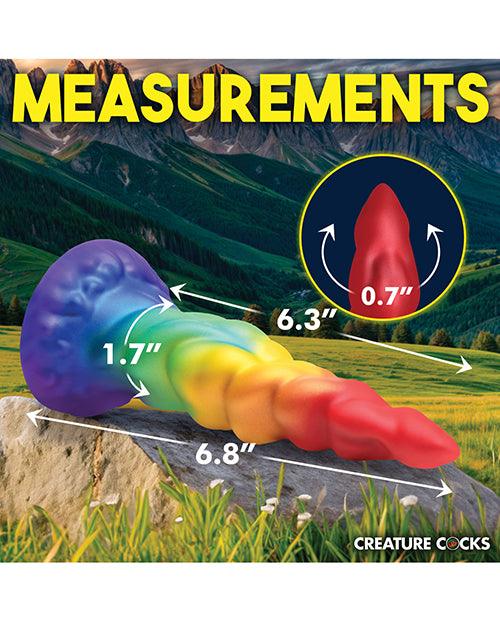 image of product,Creature Cocks Magic Rider Unicorn Silicone Dildo - Rainbow - SEXYEONE