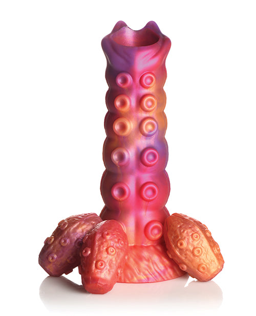 image of product,Creature Cocks Nymphoid Ovipositor Silicone Dildo w/Eggs - Multi Color - SEXYEONE