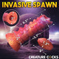 Creature Cocks Nymphoid Ovipositor Silicone Dildo w/Eggs - Multi Color - SEXYEONE