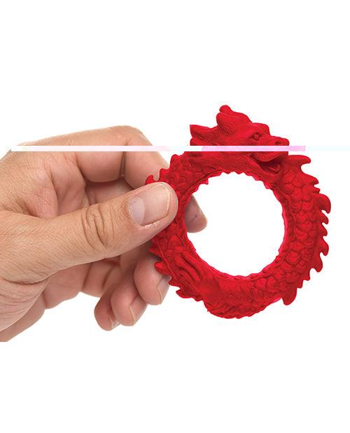 product image,Creature Cocks Rise Of The Dragon Silicone Cock Ring - Red - SEXYEONE