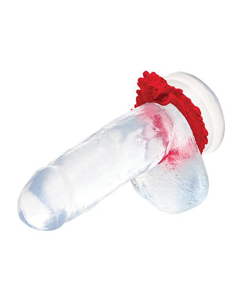 image of product,Creature Cocks Rise Of The Dragon Silicone Cock Ring - Red - SEXYEONE