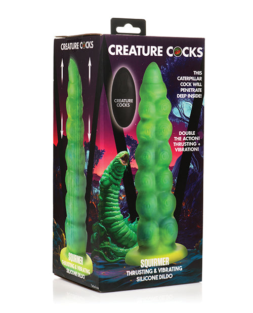 product image, Creature Cocks Squirmer Thrusting & Vibrating Silicone Dildo w/Remote Control - Multi Color - SEXYEONE