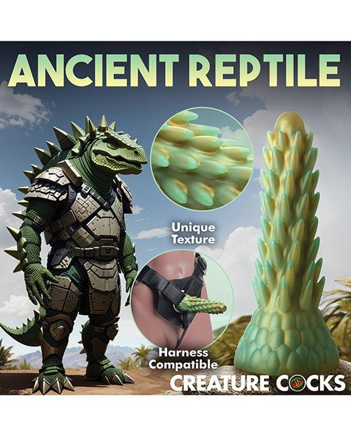 Creature Cocks Stegosaurus Spiky Reptile Silicone Dildo - Teal/gold - SEXYEONE