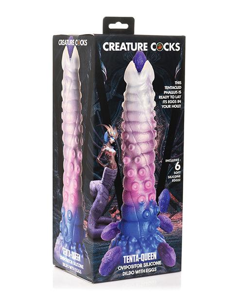 Creature Cocks Tenta-Queen Ovipositor Silicone Dildo w/Eggs - Multi Color - SEXYEONE