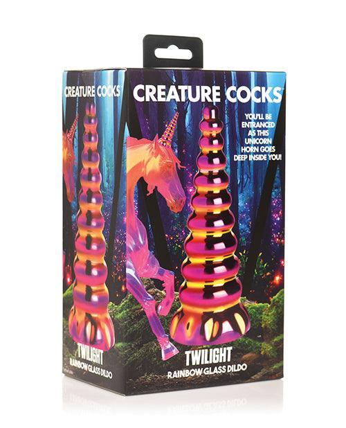 product image, Creature Cocks Twilight Rainbow Glass Dildo - SEXYEONE