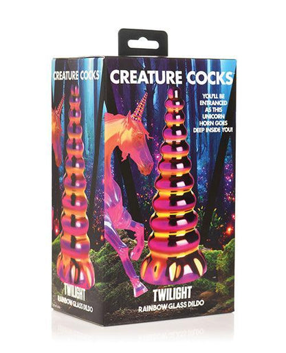 Creature Cocks Twilight Rainbow Glass Dildo - SEXYEONE