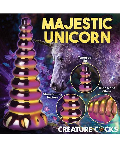 image of product,Creature Cocks Twilight Rainbow Glass Dildo - SEXYEONE