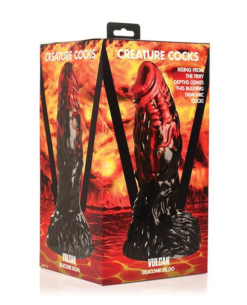 product image, Creature Cocks Vulcan Silicone Dildo - Black/Red - SEXYEONE