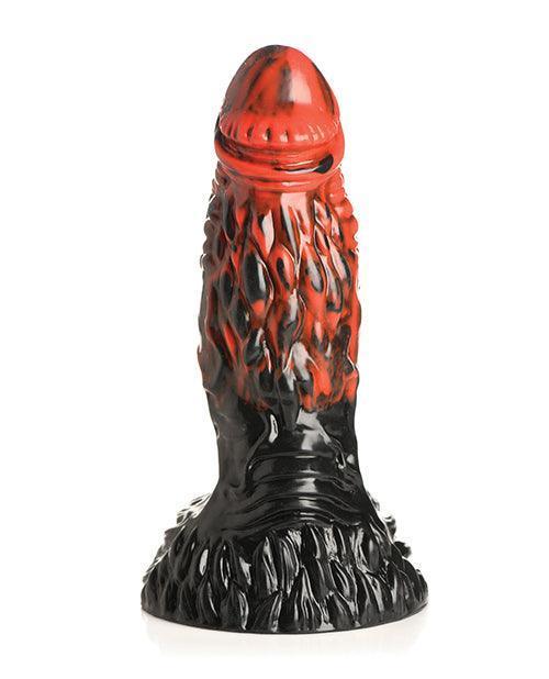 image of product,Creature Cocks Vulcan Silicone Dildo - Black/Red - SEXYEONE