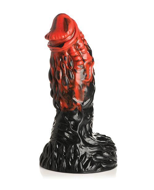 image of product,Creature Cocks Vulcan Silicone Dildo - Black/Red - SEXYEONE