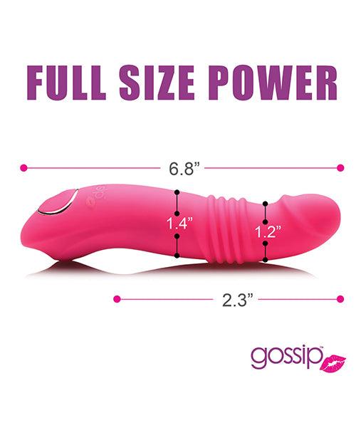 image of product,Curve Toys Gossip Blasters 7x Thrusting Silicone Vibrator - Magenta - SEXYEONE