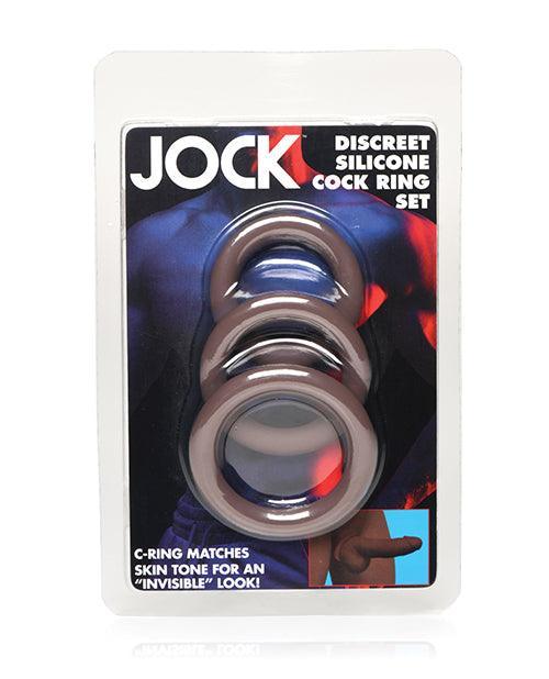 product image, Curve Toys Jock Silicone Cock Ring Set of 3 - Dark - SEXYEONE