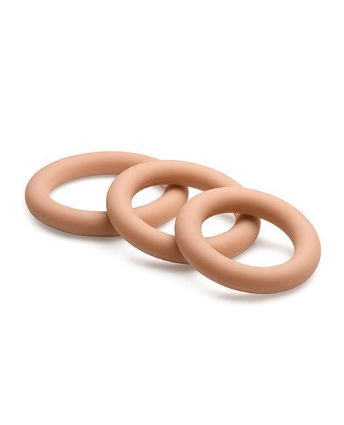 image of product,Curve Toys Jock Silicone Cock Ring Set of 3 - Medium - SEXYEONE