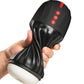 Curve Toys Jock Sucking & Vibrating Masturbator - Black - SEXYEONE