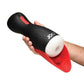 Curve Toys Jock Sucking & Vibrating Masturbator - Black/Red - SEXYEONE