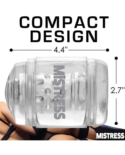 image of product,Curve Toys Mistress Double Shot Ass & Mouth Mini Masturbator - Clear - SEXYEONE