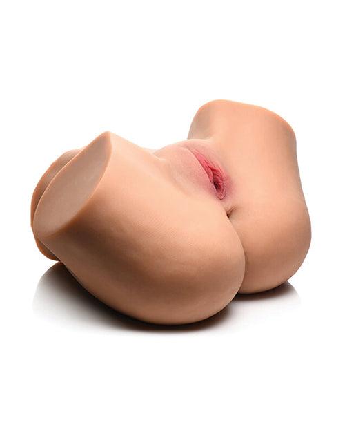 image of product,Curve Toys Mistress Vibrating & Squeezing Pussy & Ass Masturbator - Light - SEXYEONE