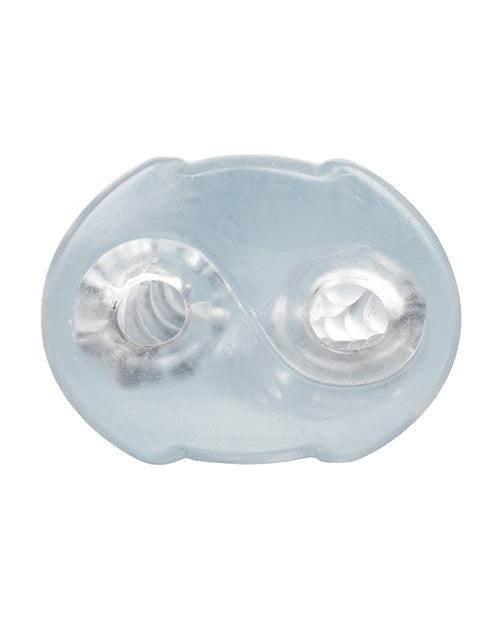 image of product,Cyclone Dual Ribbed Stroker XL - Clear - SEXYEONE