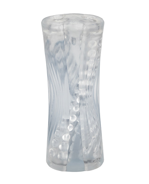 image of product,Cyclone Dual Ribbed Stroker XL - Clear - SEXYEONE