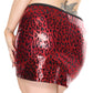 Darque Metallic Wet Look Skirt - Red/Black 1X/2X - SEXYEONE