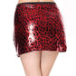 Darque Metallic Wet Look Skirt - Red/Black - SEXYEONE