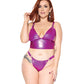 Darque PVC Bralette & G-String - Purple QN - SEXYEONE