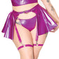 Darque PVC Skirt w/Removable Leg Straps - Purple QN - SEXYEONE