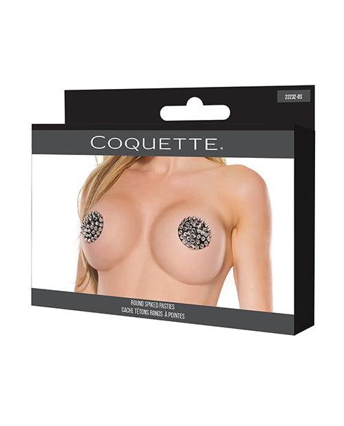 image of product,Darque Round Spiked Reusable Pasties - Black O/s - SEXYEONE