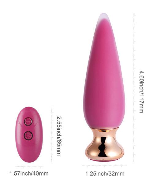 image of product,Doro Pretty Vibrating Anal Plug With Remote Control - Pink - SEXYEONE